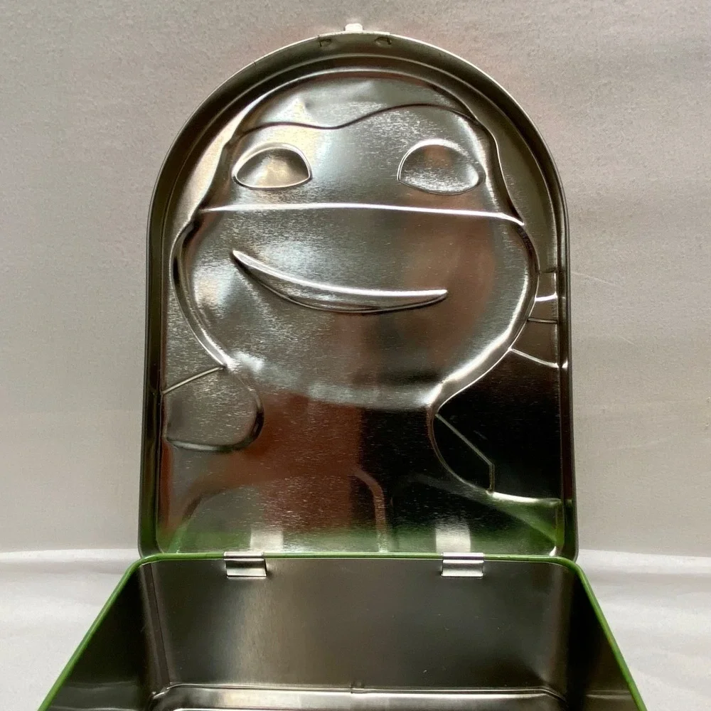 TMNT Teenage Mutant Ninja Turtles Tin Box/Lunchbox W/ Handle-Michaelangelo MIKEY